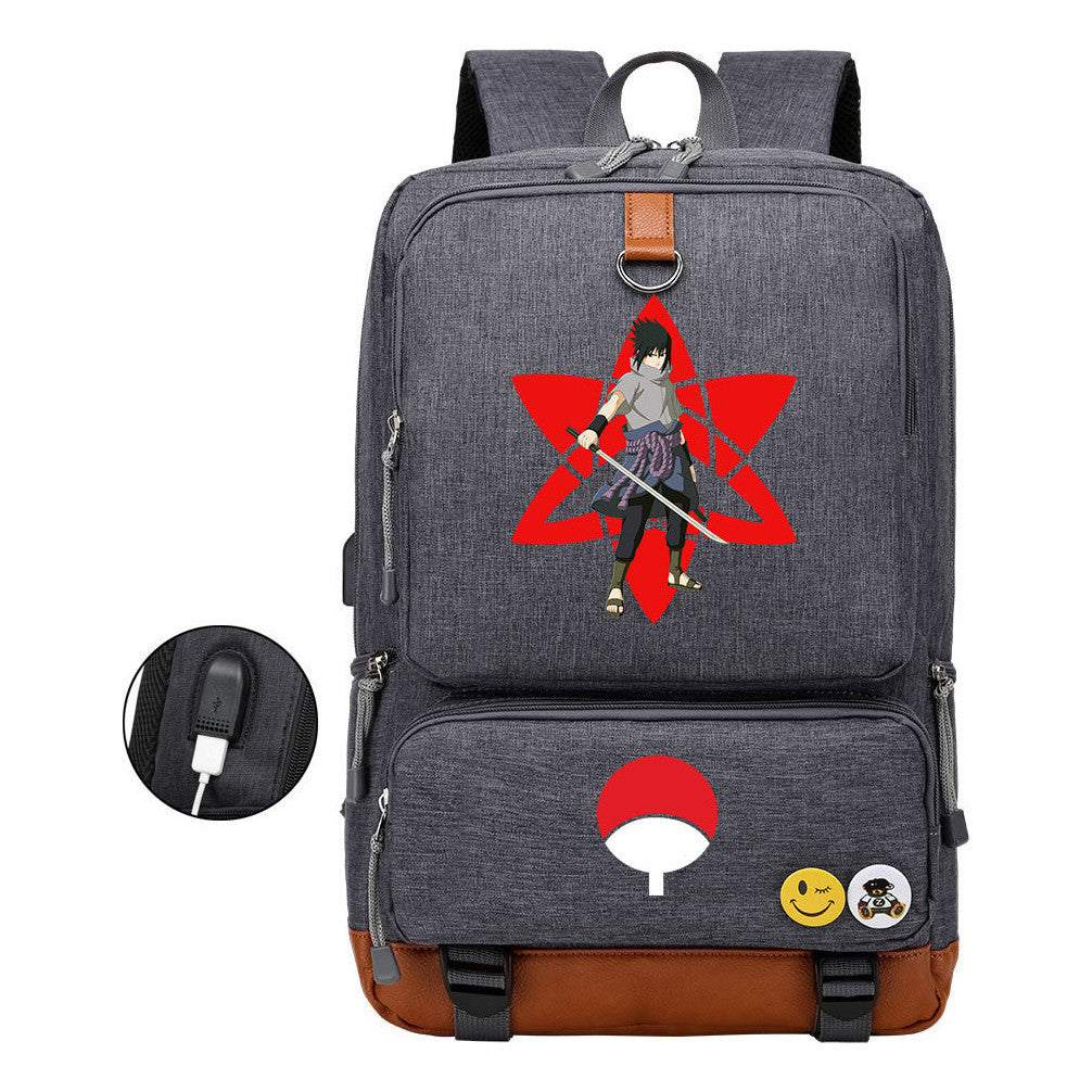Printed Usb Youth Student Backpack For Leisure Travel Backpack