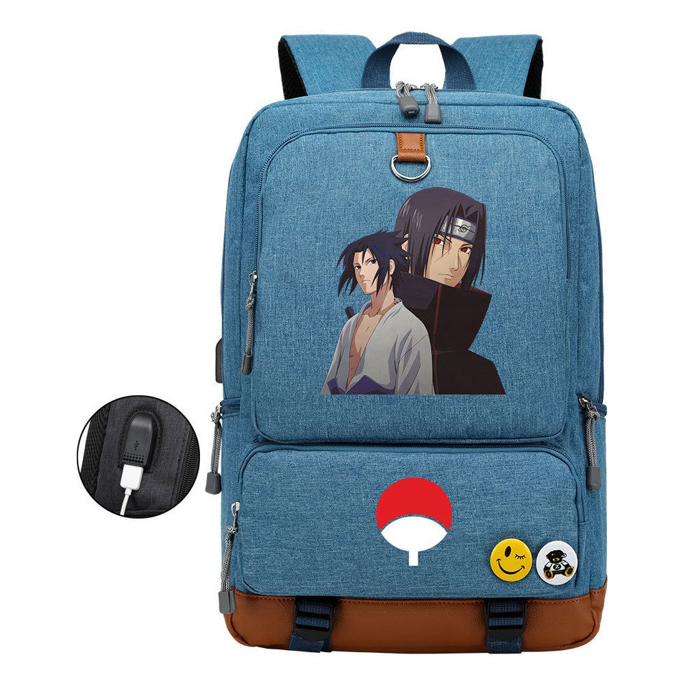 Printed Usb Youth Student Backpack For Leisure Travel Backpack