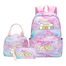 Game Corner Biology Student Girls School Bag Lunch Bag Three Piece Set Backpack Set