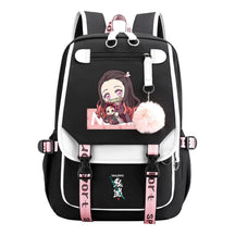 Cartoon Fashion Usb Student Backpack With Casual Woven Strap Flip Back Backpack