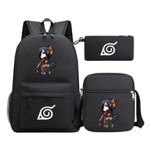 Anime Naruto Starry Sky Student School Bag Three Piece Set Backpack Set