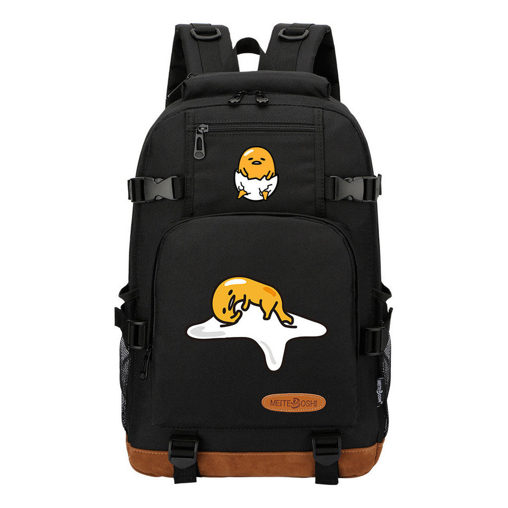 Lazy Egg Teenage Student Backpacks Boys And Girls Backpack