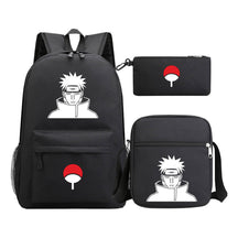 Anime Naruto Starry Sky Youth School Bag Three Piece Set For Men And Women Backpack Set