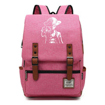 Anime Pirate King Luffy Printed Youth Student School Bag Casual Belt Buckle Classic Backpack