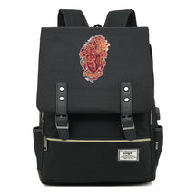 School Of Witchcraft And Wizardry Youth Student Backpack Usb Leisure Belt Buckle Backpack