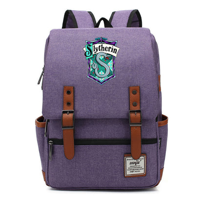 School Of Witchcraft And Wizardry Printed Youth Student School Bag Casual Belt Buckle Classic Backpack