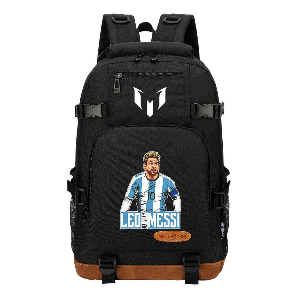 Sports Football Star Printed Youth Student Backpack Backpack