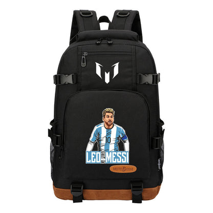 Sports Football Star Printed Youth Student Backpack Backpack
