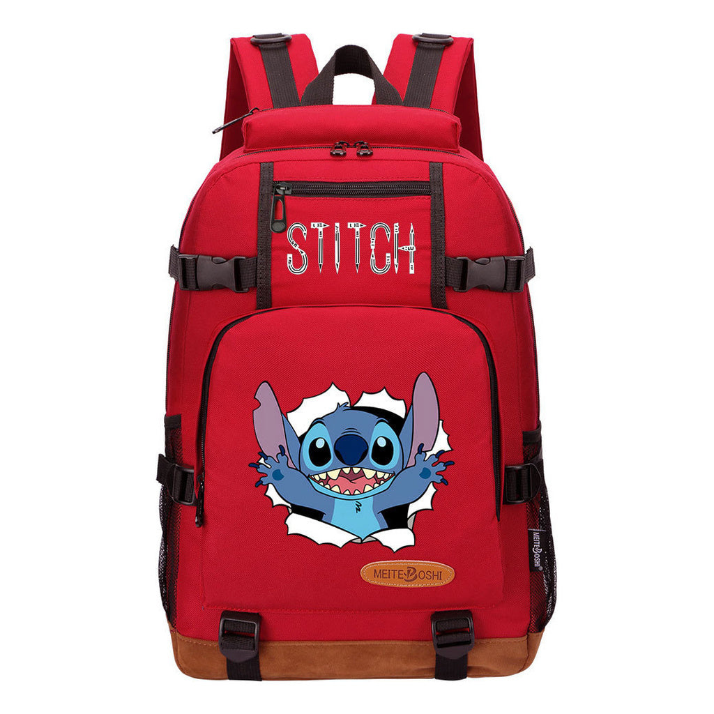 Interstellar Baby Stitch Printed Youth Student Backpack Boys and Girls Backpack