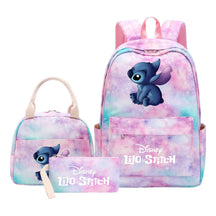 Interstellar Baby Stitch Youth Student Girls School Bag Lunch Bag Three Piece Set Backpack Set