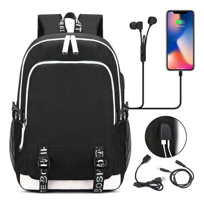 Usb Youth Primary And Secondary School Student Backpack For Men And Women's Leisure Sports Backpack