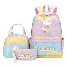 Game Corner Biology Youth Student Girls School Bag Lunch Bag Three Piece Set Backpack Set