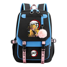 Cartoon Fashion Usb Student Backpack With Casual Woven Strap Flip Back Backpack
