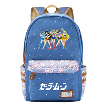 Anime Beauty Girl Warrior Student School Bag Fragmented Flower Boy's And Girl's Leisure Backpack
