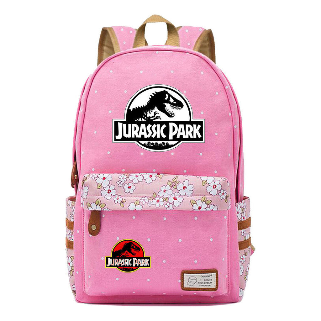 Jurassic Park Dinosaur Printed Student Backpack Leisure Backpack