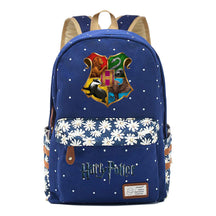 School Of Witchcraft And Wizardry Student Backpack With Floral Canvas Backpack