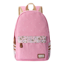 Printed Teenage Girl Student Backpack Men And Women Casual Canvas Backpack