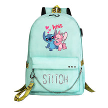 Interstellar Baby Stitch Printed Youth Student School Bag Casual Weaving Strap Backpack