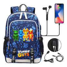 Printed Youth Student Backpack Usb Casual Backpack