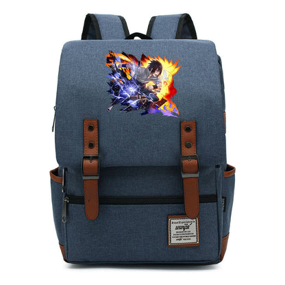 Naruto Printed Student Backpack For Men And Women, Casual Belt Buckle, Classic Backpack