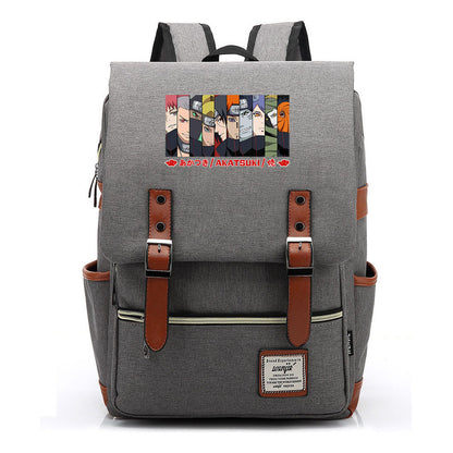 Naruto Printed Student Backpack Casual Belt Buckle Classic Backpack