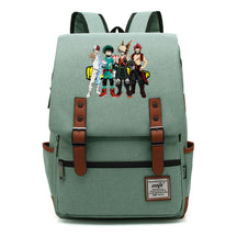Anime My Heroes Academy Printed Youth Student Backpack Men's And Women's Leisure Belt Buckle Classic Backpack