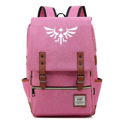 Game Zelda Printed Youth Student Backpack For Men And Women, Casual Belt Buckle, Classic Backpack