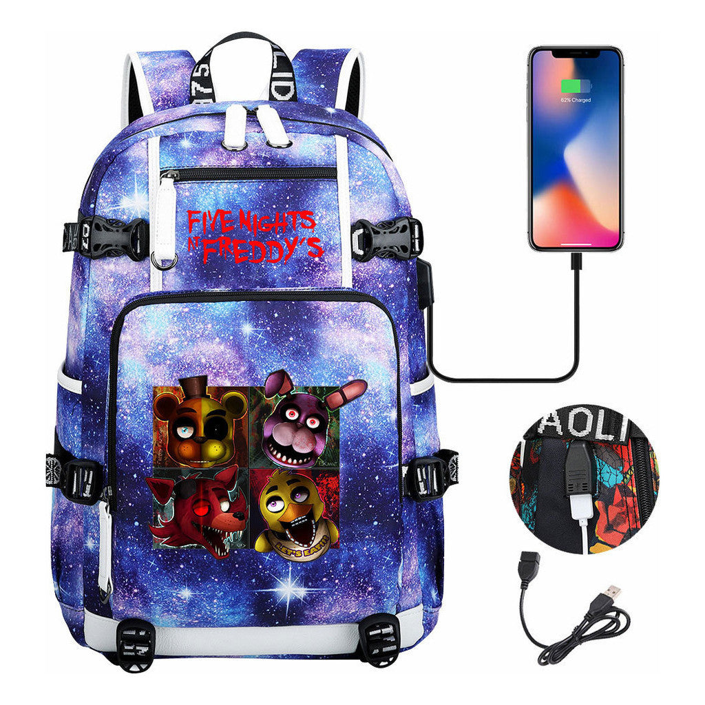 Toy Bear Game Peripheral Usb Youth Student School Bag Leisure Large Capacity Travel Backpack