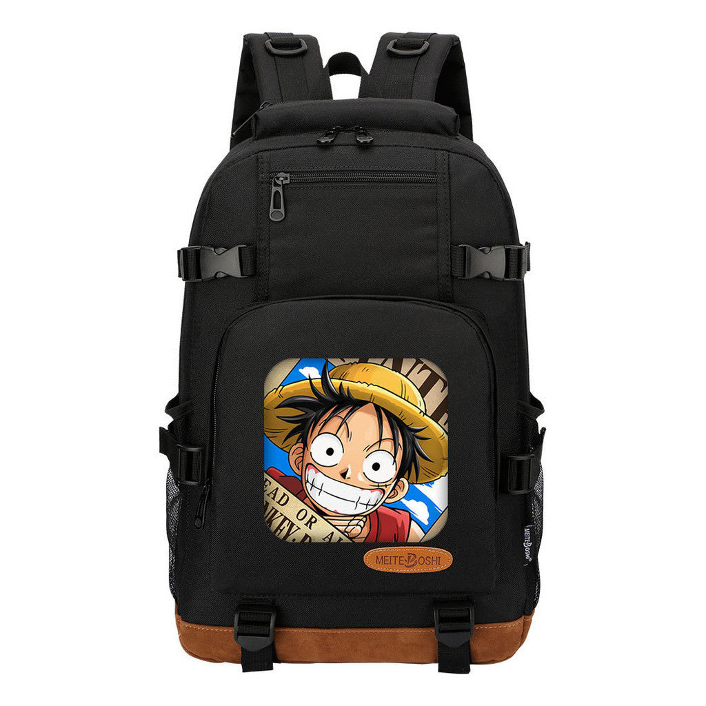 Pop Anime Pirate Wang Lufei, Teenage Student Backpack, Men's And Women's Backpack
