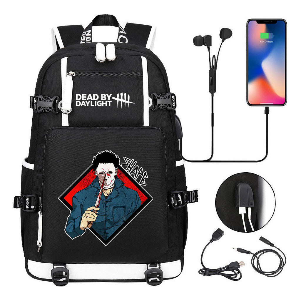 Game Dawn Print Usb Youth Student Backpack For Men And Women's Leisure Travel Backpack