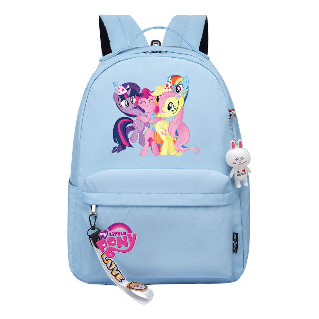Cartoon Pony Unicorn Printed Youth Student School Bag Men's And Women's Leisure Bag Women's Backpack