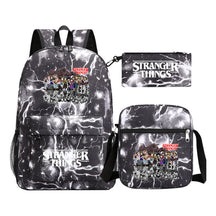 Strange Story Starry Sky Printed Youth Student Backpack 3-piece Set For Men And Women, Backpack Set
