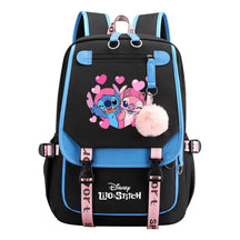 Interstellar Baby Stitch Usb Backpack For Boys And Girls Casual Woven Strap Flip Backpack