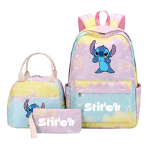 Interstellar Baby Stitch Youth Student Girls School Bag Lunch Bag Three Piece Set Backpack Set