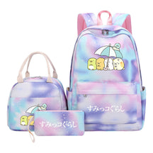 Game Corner Biology Youth Student Girls School Bag Lunch Bag Three Piece Set Backpack Set