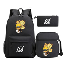 Anime Naruto Starry Sky Student School Bag Three Piece Set Backpack Set