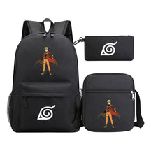 Anime Naruto Starry Sky Student School Bag Three Piece Set Backpack Set