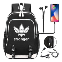 Strange Story Printed Usb Youth Student Backpack For Leisure Travel Backpack