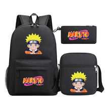 Anime Naruto Starry Sky Student School Bag Three Piece Set For Men And Women Backpack Set