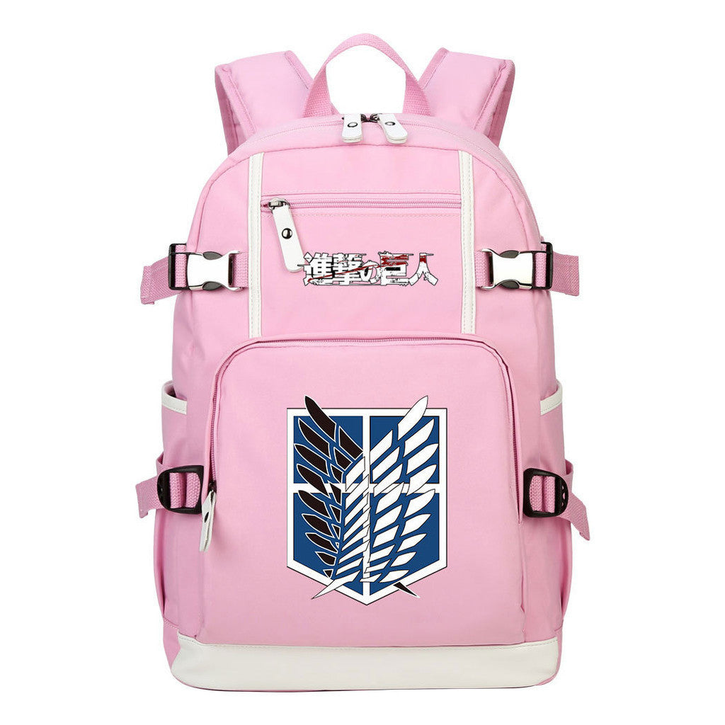 Giant Wings Of Cartoon And Anime Attack Student Backpacks, Men's And Women's Backpacks, Leisure Travel Backpacks