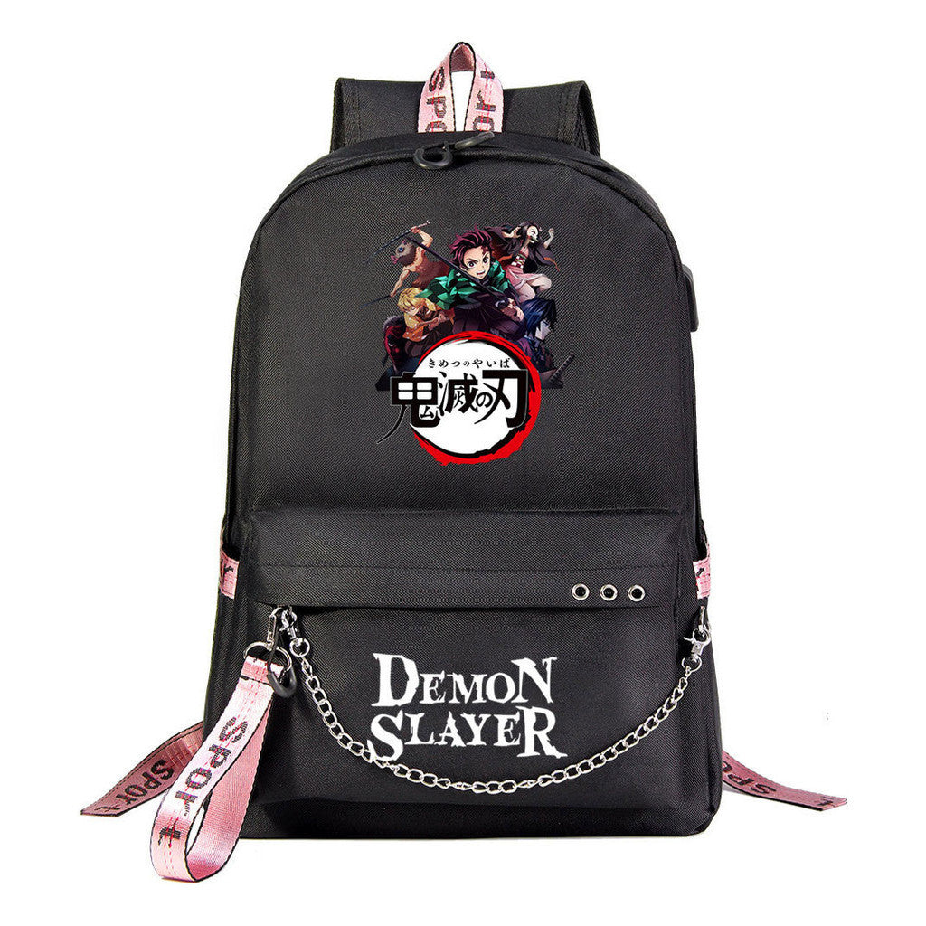 Cartoon Ribbon Youth Student School Bag Men's And Women's Leisure Travel Backpack