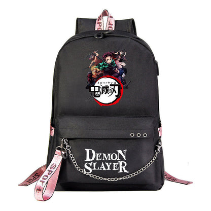 Cartoon Ribbon Youth Student School Bag Men's And Women's Leisure Travel Backpack