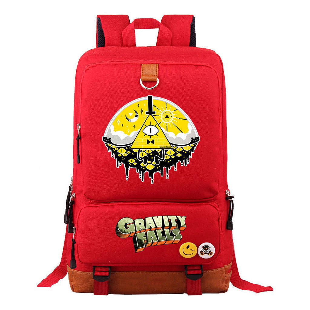 Strange Town Youth Student School Bag Large Capacity Travel Bag Men's And Women's Backpack