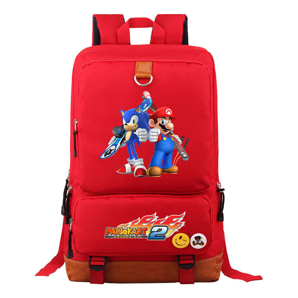 Super Mario Print Youth Student Backpack, Travel Bag, Men's And Women's Backpack