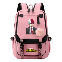 Comics My Heroes Academy Usb Youth Student Backpack Men's And Women's Leisure Ribbon Flip Backpack