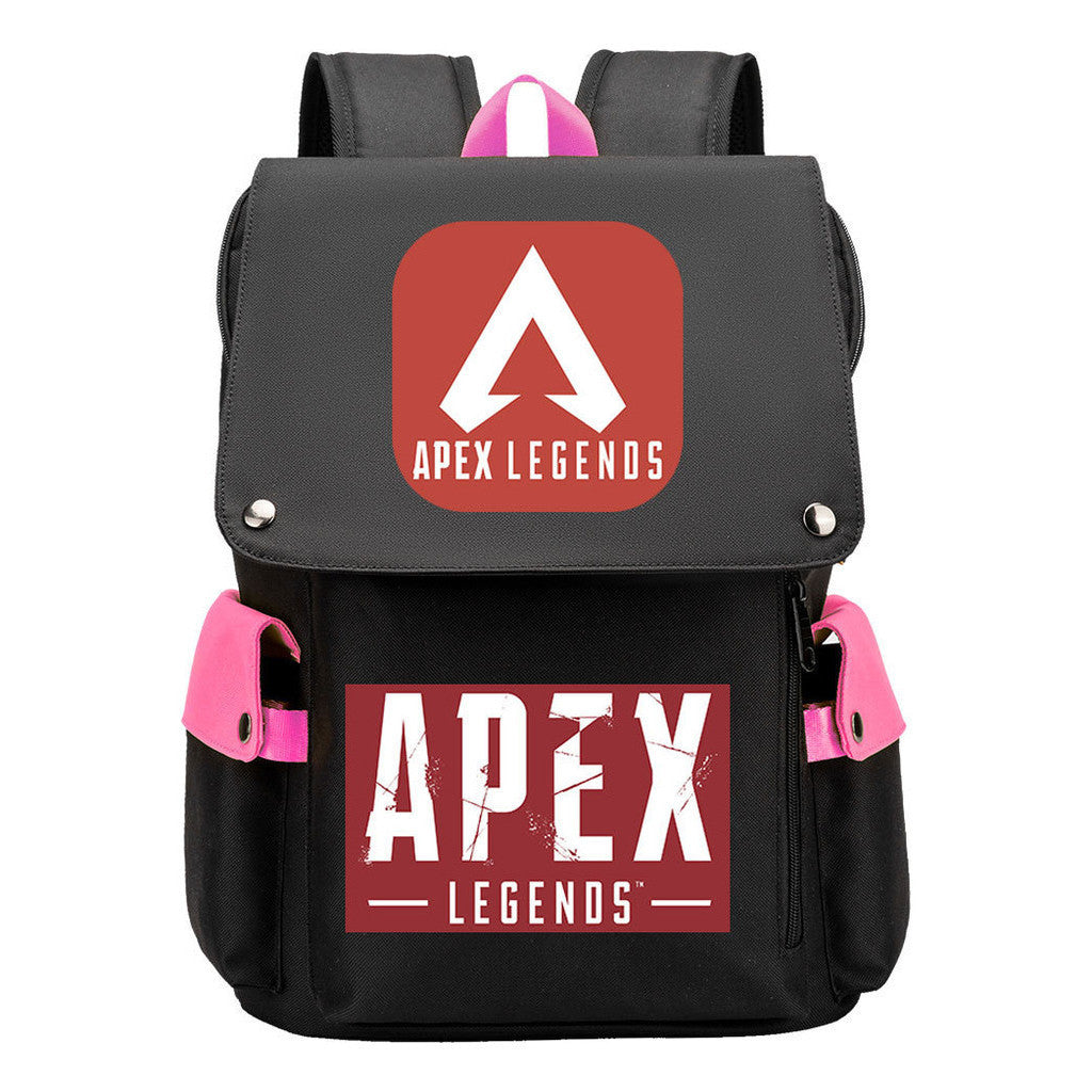 Apex Hero Print Usb Charging Cap Headpiece Student Backpack Leisure Backpack