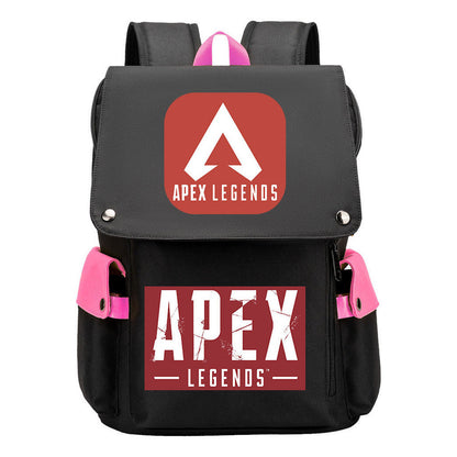Apex Hero Print Usb Charging Cap Headpiece Student Backpack Leisure Backpack