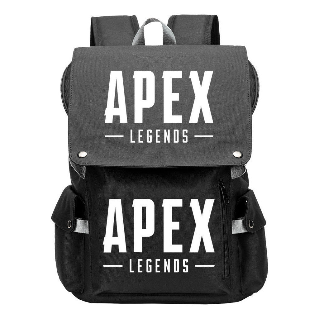 Apex Hero Print Usb Charging Cap Head Style Student School Bag Casual Backpack