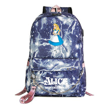 Cheshire Cat Alice's Adventure In Wonderland Youth School Bag Casual Weaving Strap Backpack