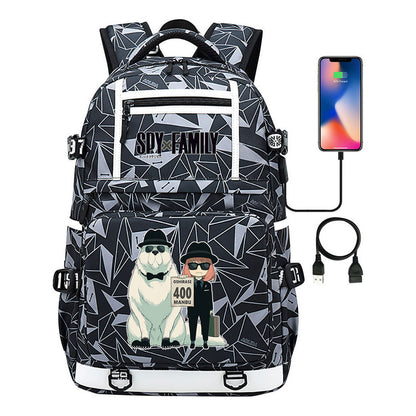 Comic Print Usb Youth Student Backpack For Men And Women, Backpack Leisure Travel